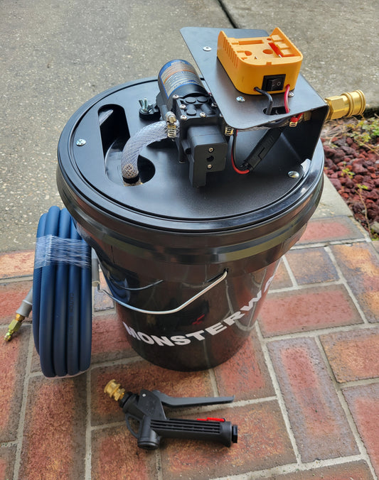 MonsterWash Bucket Topper (for Dewalt Battery Adapter)